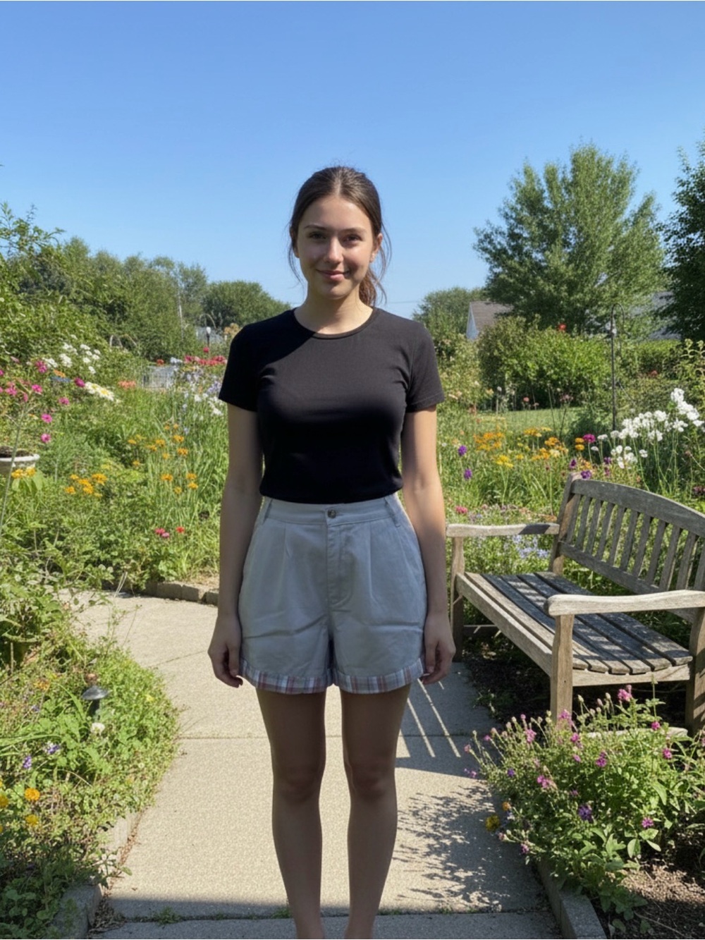 easel gray High Waist Women's Shorts
